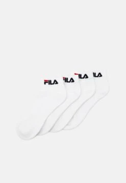 Fila Quarter Plain Half Terry Socks 4 Pack Unisex- Sokken - White