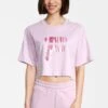 Fila Bothel Cropped Graphic Tee - T-Shirt Print - Fair Orchid