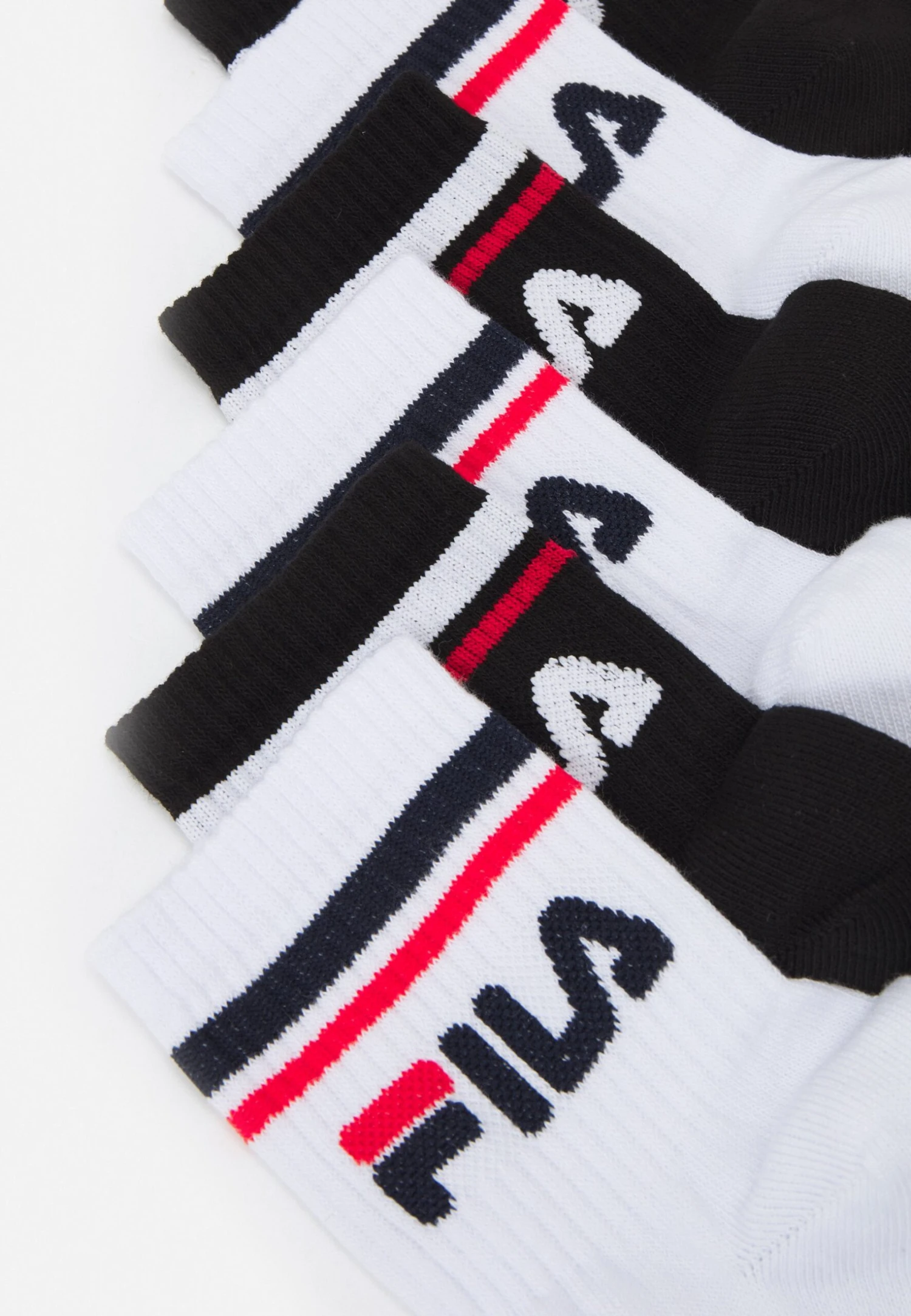 Fila Socks Italia 6 Pack Unisex - Sokken - White/Black 2 Fila Socks Italia 6 Pack Unisex - Sokken - White/Black - Afbeelding 2