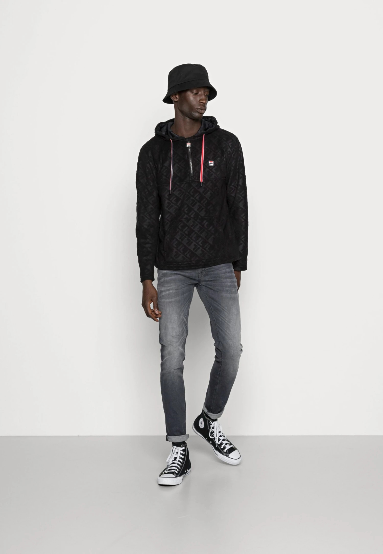 Fila Terah Half Zip Hoody - Hoodie - Black 2 Fila Terah Half Zip Hoody - Hoodie - Black - Afbeelding 2