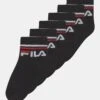 Fila Junior Quarter Unisex 6 Pack - Sokken - Black