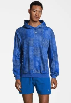 Fila Apparel Randazzo Aop Regular- Hoodie - Lapis Blue Pills Camo Aop