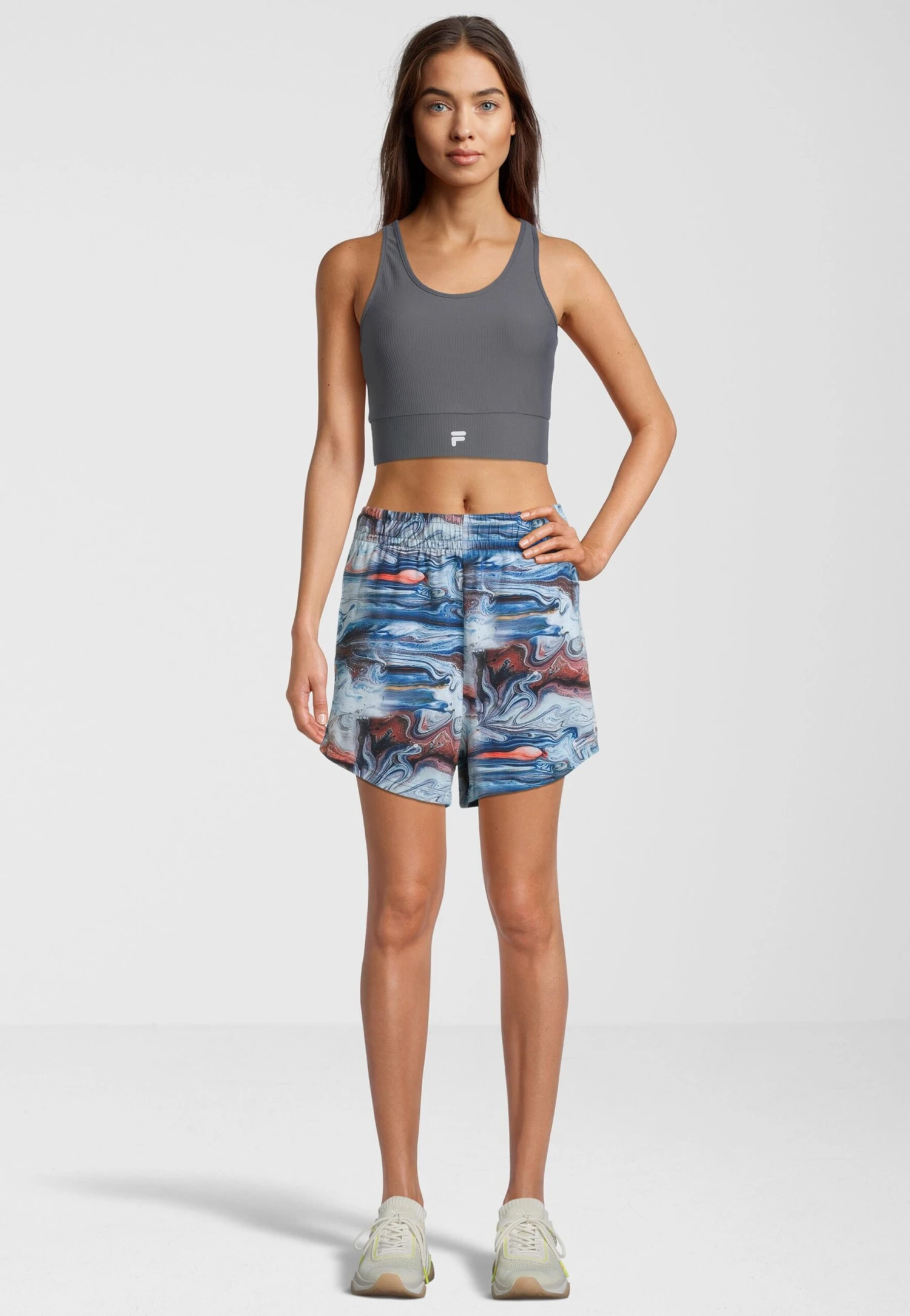 Fila Shorts - Blue Acrylic Pouring Aop 2 Fila Shorts - Blue Acrylic Pouring Aop - Afbeelding 2