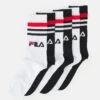 Fila Lifestyle Plain Unisex 6 Pack - Sokken - White/Black