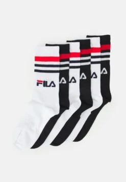 Fila Lifestyle Plain Unisex 6 Pack - Sokken - White/Black