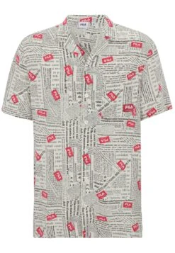Fila Tutin Aop Resort- Overhemd - Sweet Corn Newspaper Aop -Fila Verkoopwinkel 4c2200e279bd4dc6adc27d87f97cb1cb
