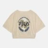 Fila Tamm Cropped Tee - T-Shirt Print - Antique White
