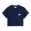 Fila Apparel Taucha Cropped Tee With Pintucks - T-Shirt Print - Medieval Blue