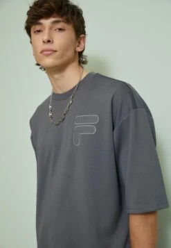 Fila Castellar Oversized Tee - T-Shirt Print - Iron Gate