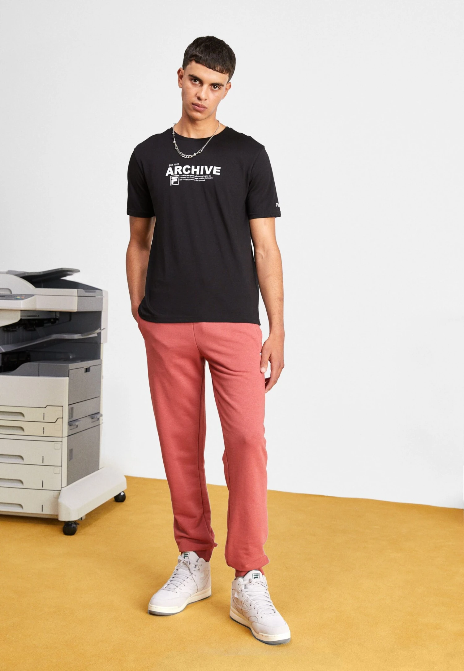 Fila Burbach Tee - T-Shirt Print - Black 2 Fila Burbach Tee - T-Shirt Print - Black - Afbeelding 2