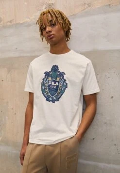 Fila Twistetal Graphic Tee - T-Shirt Print - Antique White