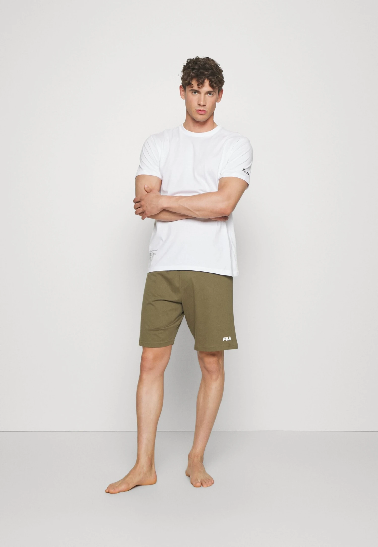 Fila Man Pyjamas - Pyjama - White/Military 2 Fila Man Pyjamas - Pyjama - White/Military - Afbeelding 2