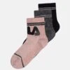 Fila Junior Normal Boy Plain Warm 3 Pack Unisex - Sokken - Grey/Pink/Navy