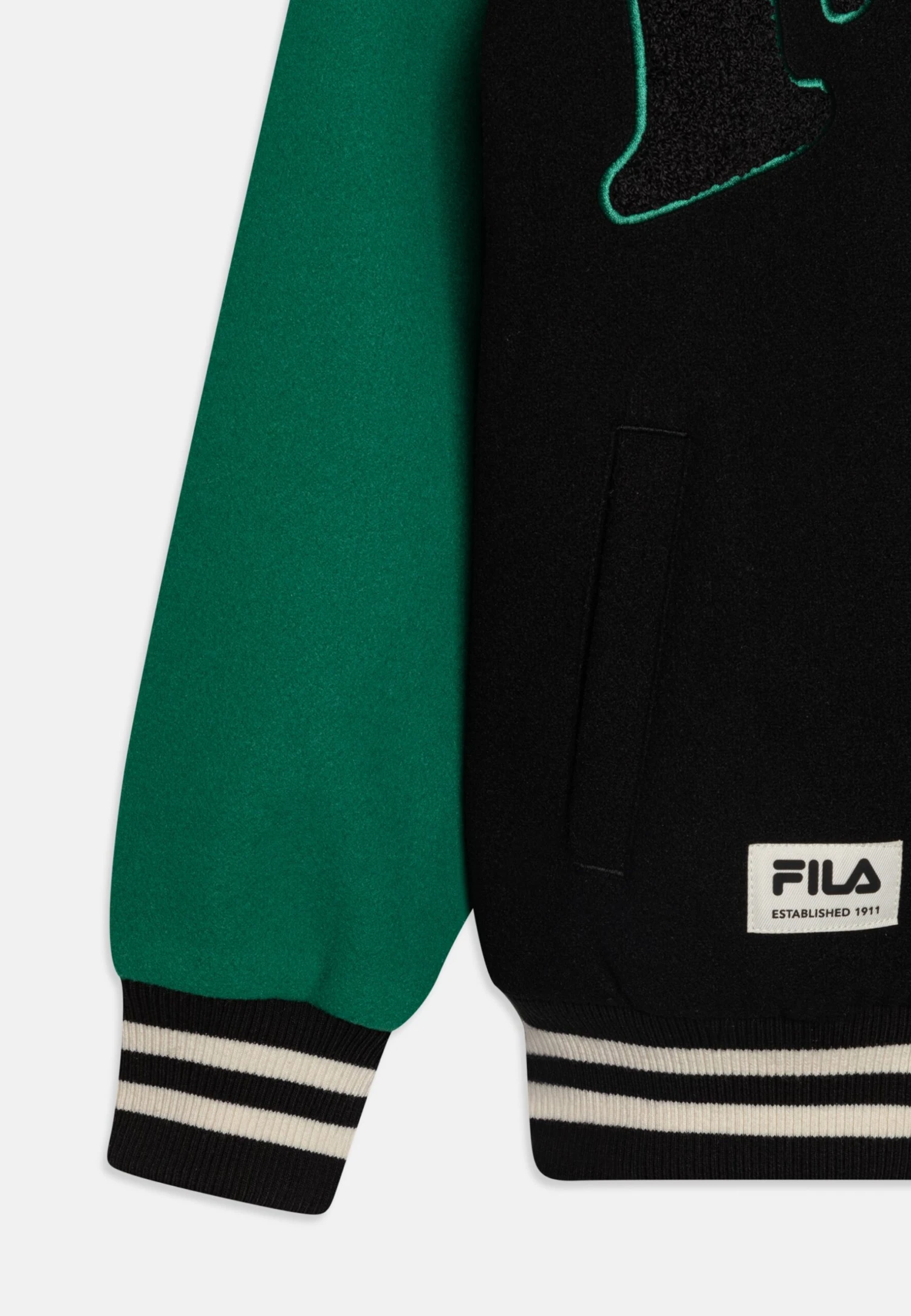 Fila Tuetingen Teen Unisex Varsity - Bomberjacks - Black/Verdant Green 3 Fila Tuetingen Teen Unisex Varsity - Bomberjacks - Black/Verdant Green - Afbeelding 3
