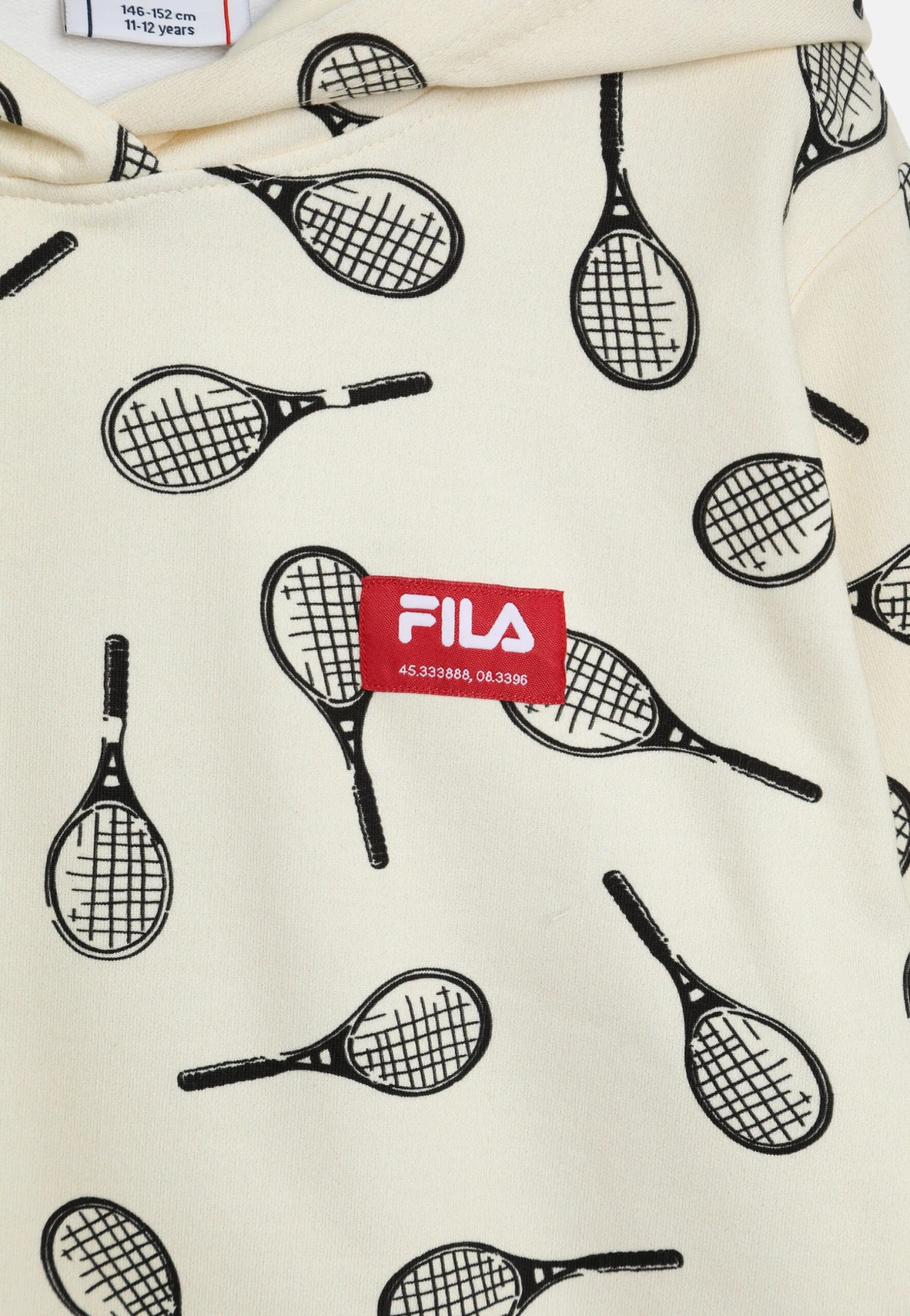 Fila Turin Aop- Hoodie - Sweet Corn Tennis Aop 3 Fila Turin Aop- Hoodie - Sweet Corn Tennis Aop - Afbeelding 3