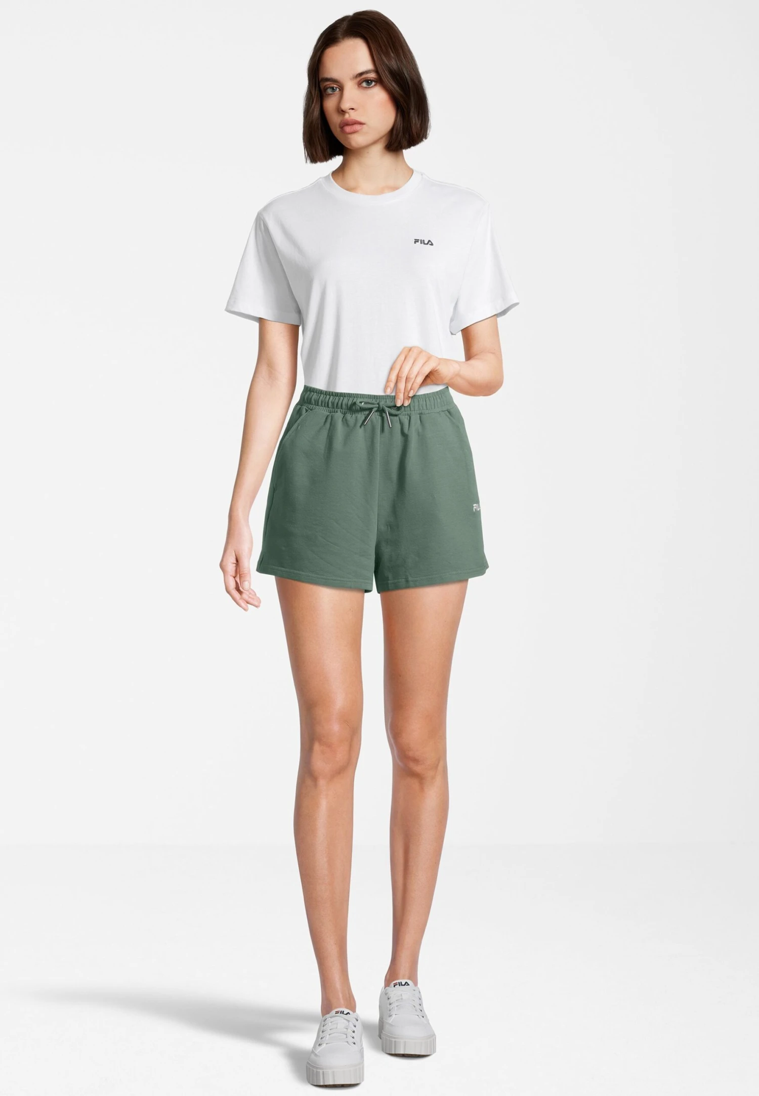 Fila Brandenburg High Waist - Korte Broeken - Silt Green 2 Fila Brandenburg High Waist - Korte Broeken - Silt Green - Afbeelding 2