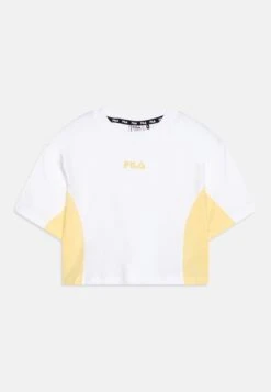 Fila Badajoz Tee - T-Shirt Print - Bright White/Pale Banana