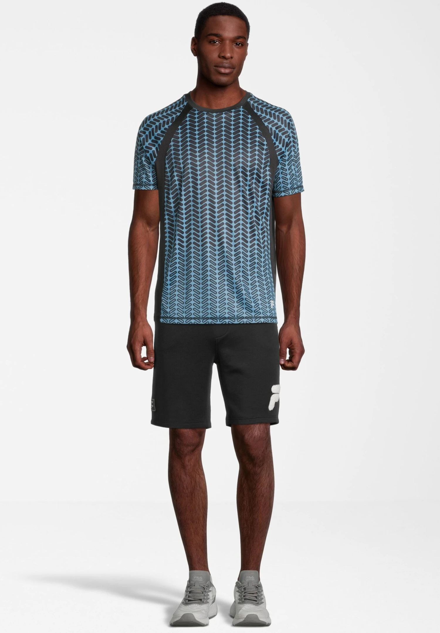 Fila Apparel Radville Raglan - T-Shirt Print - Adriatic Blue Fade Aop 2 Fila Apparel Radville Raglan - T-Shirt Print - Adriatic Blue Fade Aop - Afbeelding 2