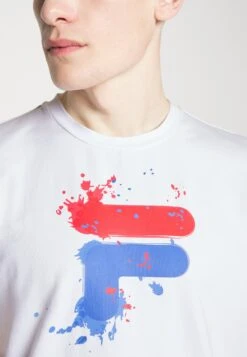 Fila Nevio - T-Shirt Print - White/Red -Fila Verkoopwinkel b1d6c93c048b488dbd382470b0b73a3d