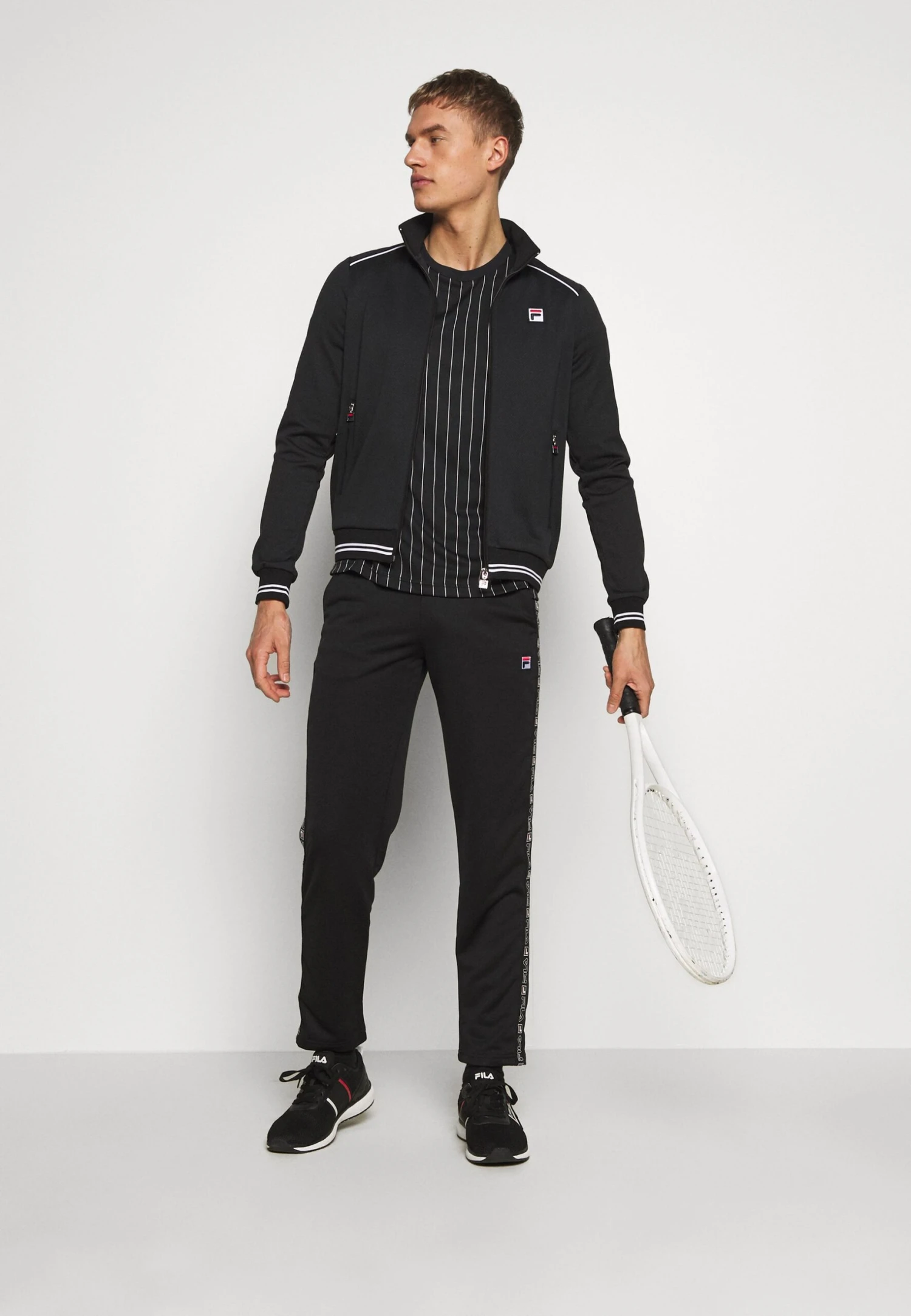 Fila Stripes - T-Shirt Print - Black/White 2 Fila Stripes - T-Shirt Print - Black/White - Afbeelding 2