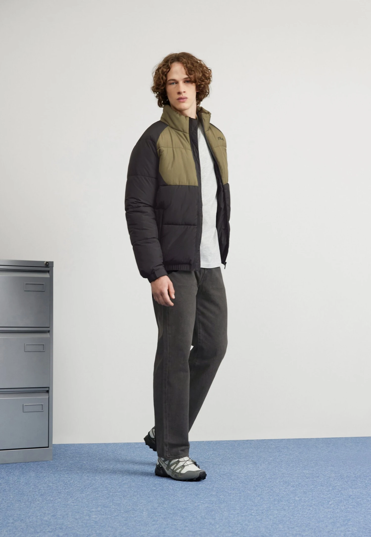 Fila Tarsus - Winterjas - Black/Olive Night 2 Fila Tarsus - Winterjas - Black/Olive Night - Afbeelding 2