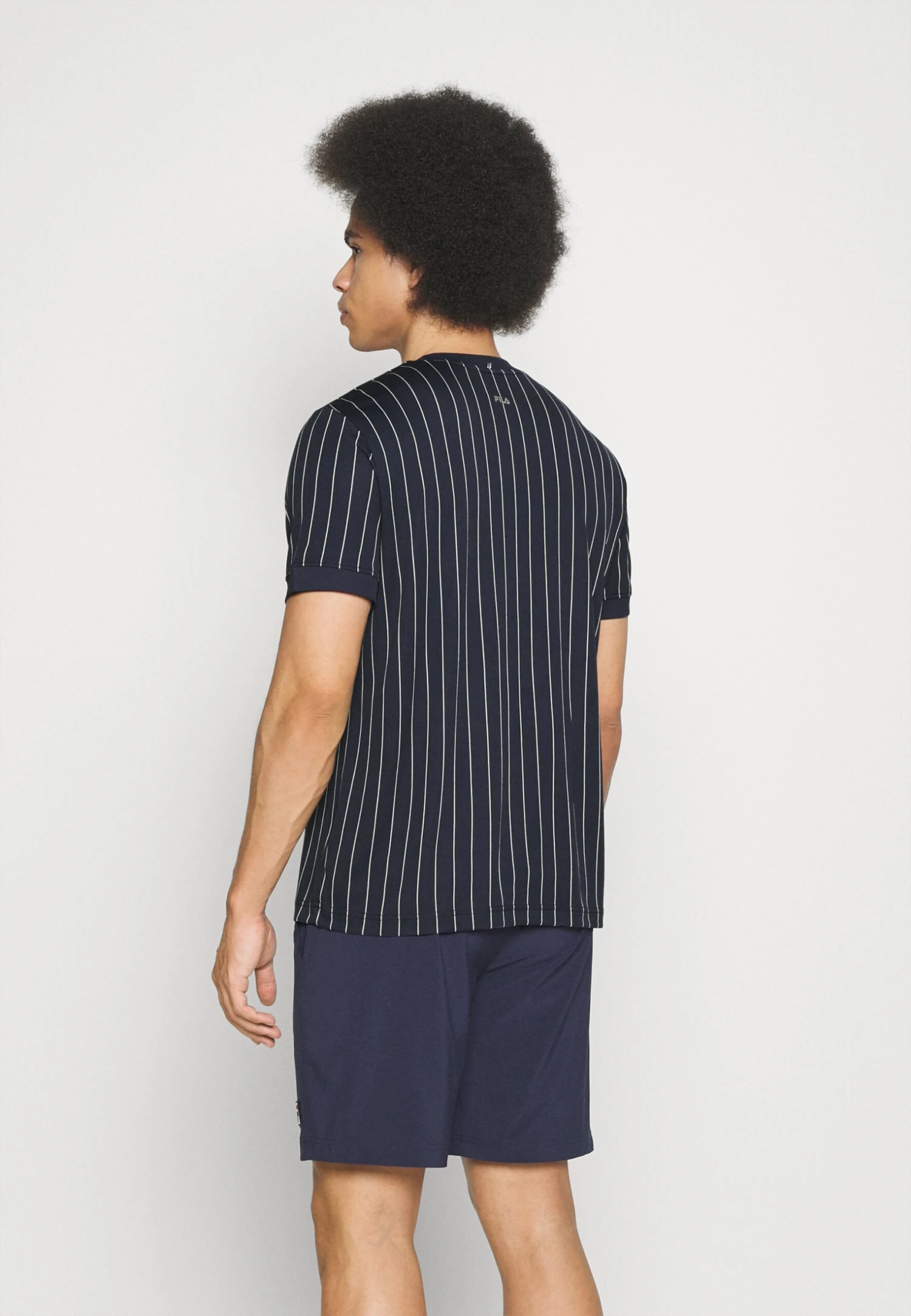 Fila Stripes - T-Shirt Print - Navy/White 3 Fila Stripes - T-Shirt Print - Navy/White - Afbeelding 3