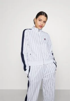 Fila Hala Track Jacket - Lichte Jas - Blanc De Blanc/Black Iris