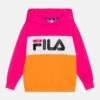 Fila Bagana Blocked Hoody Unisex - Sweater - Orange Peel/Fuchsia Purple/Bright White