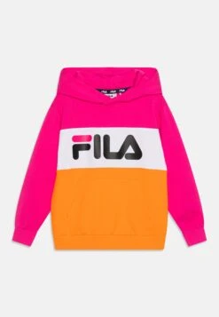 Fila Bagana Blocked Hoody Unisex - Sweater - Orange Peel/Fuchsia Purple/Bright White