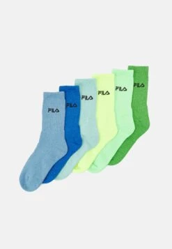 Fila Italia Unisex 6 Pack - Sokken - Sky Blue/Bosphorus/Celadon/Benetton/Geon/Yeon