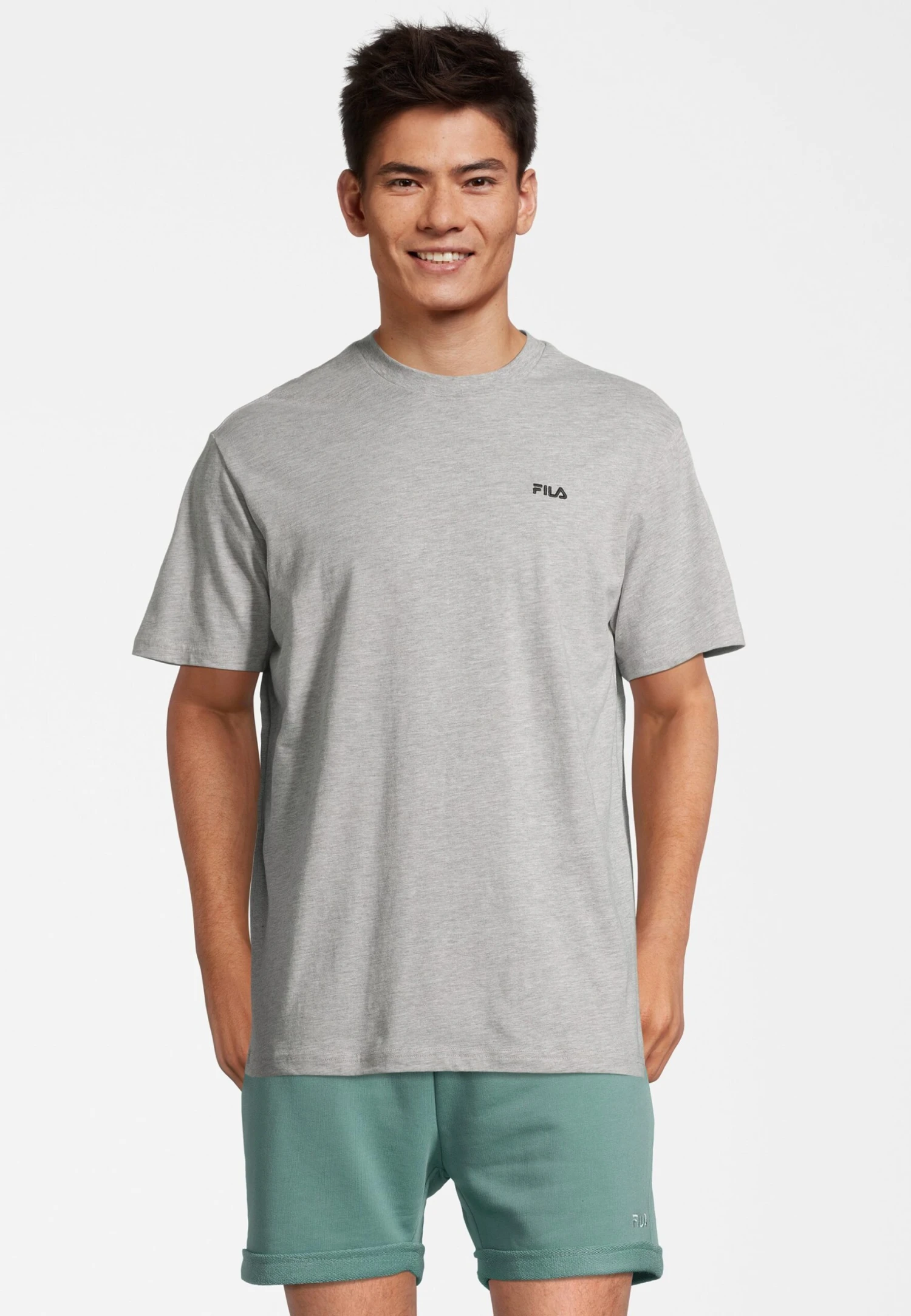 Fila Apparel Berloz- T-Shirt Basic - Light Grey Melange 1 Fila Apparel Berloz- T-Shirt Basic - Light Grey Melange