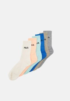 Fila Italia Unisex 6 Pack - Sokken - Sand Beige/Oron/Ecru/Celadon/Bosphorus/Ash Grey