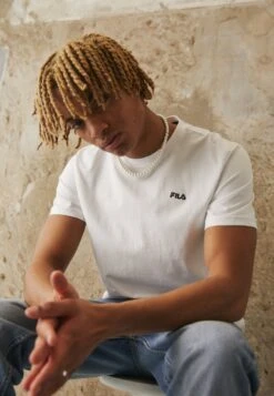 Fila Berloz Tee Unisex - T-Shirt Basic - Bright White